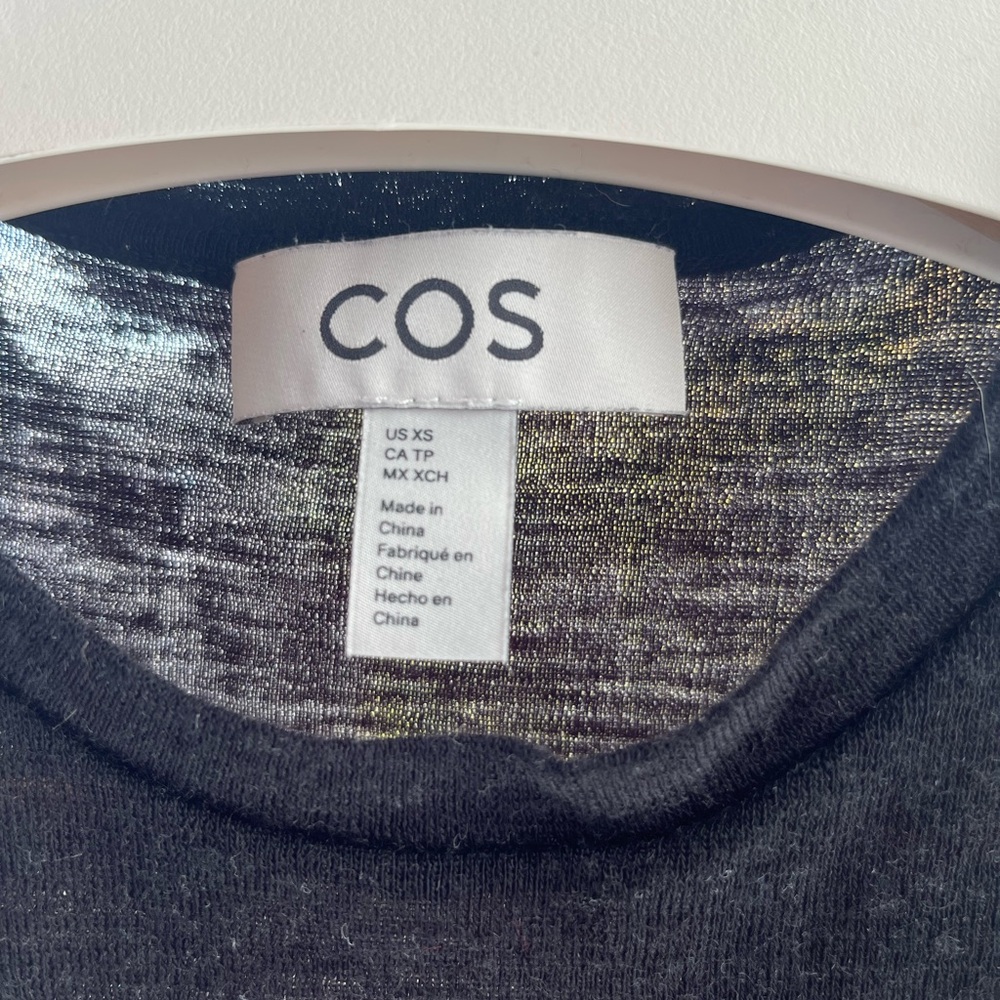 COS wool Black sleeveless top
